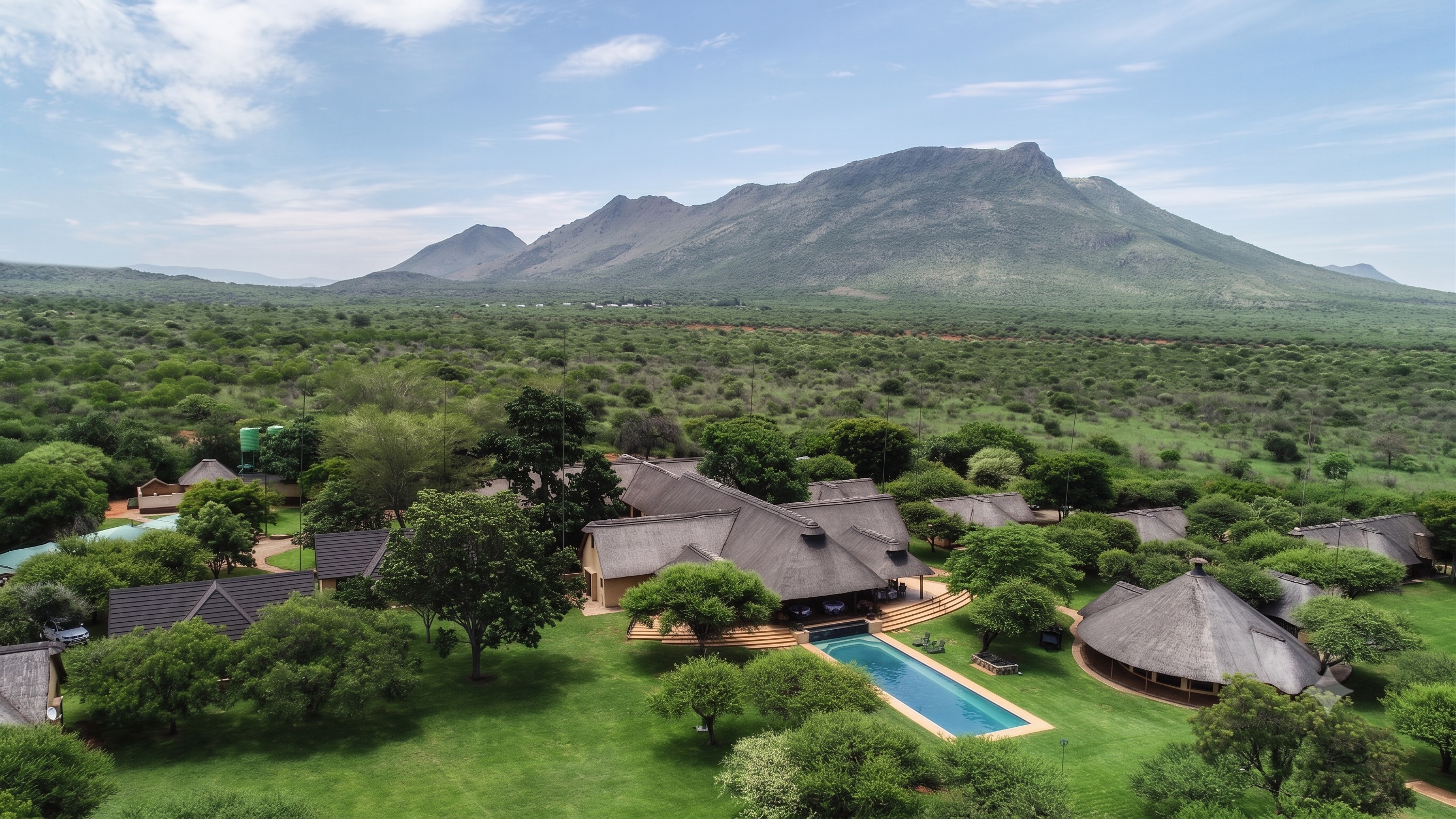 Vista aérea del Lodge DUMA Expeditions — Limpopo, Sudáfrica